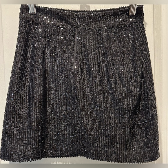 French Connection Black Sequin Eshka Mini Skirt - Picture 6 of 11